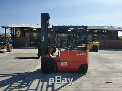 1992 3500KG ELECTRIC LINDE COUNTERBALANCE FORKLIFT TRUCK 6300mm 6.3m LIFT HEIGHT