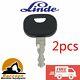 2 Keys For Igntion Switch For Linde Forklift Truck Model 14603