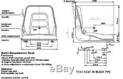 Forklift Truck Seat Hyster Cat Nissan Clark Mitsubishi Lansing Linde Komatsu
