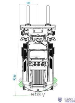 LESU 1/14 Heavy RC Hydraulic Forklift for LDH160 Radio Control Truck Model Light