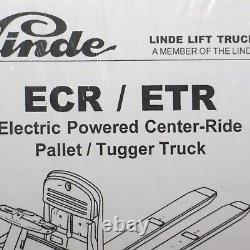 LINDE ECR ETR Pallet Tugger Truck Owner Operator Service Repair Shop Manual book