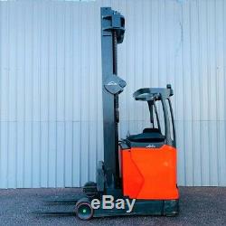 LINDE R14HD USED REACH FORKLIFT TRUCK (11500mm LIFT) (#2928)