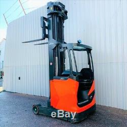 LINDE R14HD USED REACH FORKLIFT TRUCK (11500mm LIFT) (#2928)