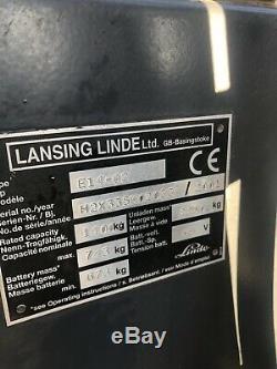 Linde E14 Electric Counterbalance Forkkift Truck High Spec
