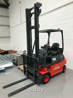 Linde E18 1.8T Electric 4-Wheel Double Mast Forklift Truck, Good Batteries