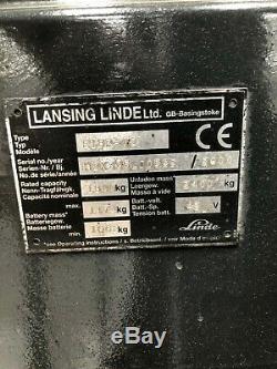 Linde E18 1.8T Electric 4-Wheel Double Mast Forklift Truck, Good Batteries