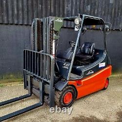 Linde E25 Electric Counterbalance Forklift Truck- Full Free Lift Triple Mast-Con