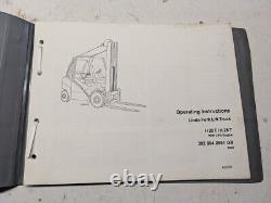 Linde Fork Lift Truck Operating Instructions Owner Manual H 25 T 20 Lpg