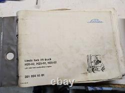 Linde Fork Lift Truck Spare Parts List Catalog Manual XM H20/25/30-02 1995