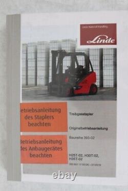 Linde propellant gas forklift operating instructions and spare parts catalogue CD H25T-02 H30T-02