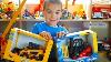 Toy Trucks For Kids Unboxing Bruder Skidsteer Forklift Playing With Marble Run