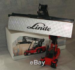 Vers. 2 Linde Container Reach Stacker forklift truck fork lift + Metal cont. MiB