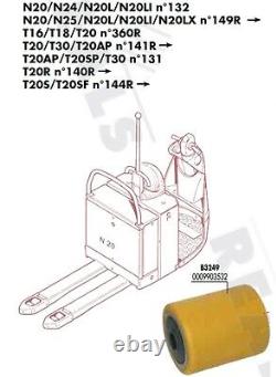 Chariot élévateur à palette Fenwick Linde T20 T30 T20AP No. 141R de 85 105 110 20 MM Pebble