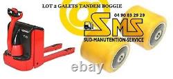 Ensemble de 2 galets 85 80 85 12 MM pour transpalette Linde T16 T18 T20 No. 1152 360R